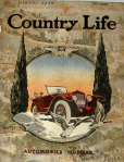 Country Life cover, January 1920, car in snow.