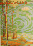 Shadowland cover, January 1920, trees with swirls of green.
