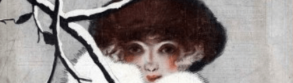Woman's face, from La Vie Parisienne cover, January 1920.