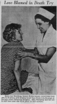 Helen Lee worthing with nurse after 1935 suicide attempt.