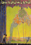 Cover of Shadowland, September 1919, person filming tree with flowers.