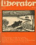 J.J. Lankes Liberator cover, March 1920, woodcut of horse and cart.