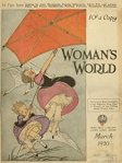 Woman's World cover, February 1920, children struggling with kite.
