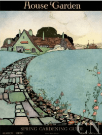 Harry Richardson House & Garden cover, March 1920, house with path and flowers.
