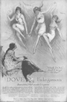 Dove undergarments ad, women flying through the sky in underwear, Ladies' Home Journal, April 1920.