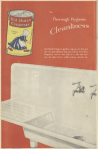 Old Dutch Cleanser ad, sink on red background, Ladies' Home Journal, 1920.