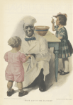 Cream of Wheat ad, chef with children, Ladies' Home Journal, 1920.