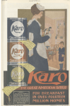 Karo syrup ad, maid pouring syrup with boy, Ladies' Home Journal, 1920.