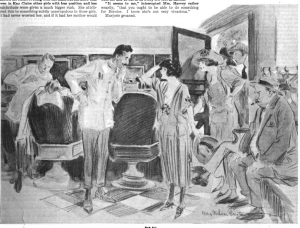 Bernice at barber shop, Bernice Bobs Her Hair, F. Scott Fitzgerald.