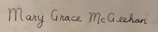 Signature "Mary Grace McGeehan" in library hand.