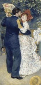 A Dance in the Country, Auguste Renoir, 1883, couple dancing.