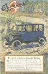 Overland car ad, family in car in countryside, Ladies' Home Journal, 1920.