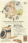 Royal Baking Powder ad, children eating cake, Ladies' Home Journal, 1920.