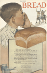 Fleischmann's Yeast ad, boy calling friends, loaf of bread, Ladies' Home Journal, 1920.