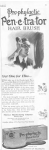 Prophelactic Penetrator hairbrush ad, man brushing hair, Ladies' Home Journal, 1920.