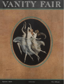 Warren David Vanity Fair cover, September 1920, naked women dancing.