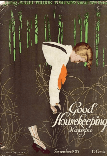 Good Housekeeping cover, September 1920, Coles Phillips fadeaway girl.