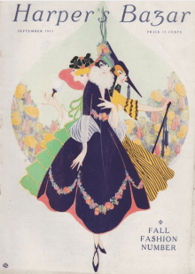 Erte Harper's Bazar cover, September 1915, three women