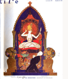 Life cover, Rea Irvin, September 23, 1920, woman on throne.