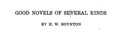 The Bookman headline, Good Novels of Several Kinds, May 1920
