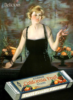 Adams gum ad, Neysa McMein, 1930, woman with chewing gum.