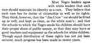 Text from The Story of Our Country by E. Boyd Smith claiming Negro leaders favor segregation.