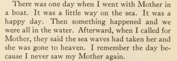 Text from The Story of Opal, by Opal Whiteley