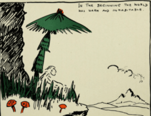 Ancient Man, by Hendrik Willem Van Loon, man under tree.