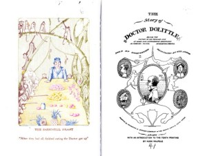 Dr. Dolittle title page and frontispiece, 1920.