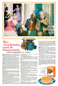 Aunt Jemima saves colonel's moustache, October 1920.