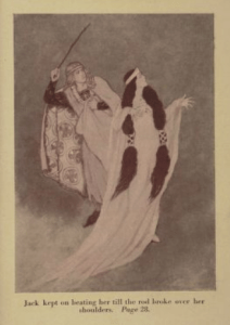 Tales of Wonder and Magic, Katharine Pyle, 1920, prince beating princess.