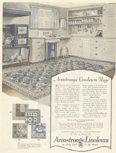 Armstrong linoleum rug ad, Ladies' Home Journal, January 1921.