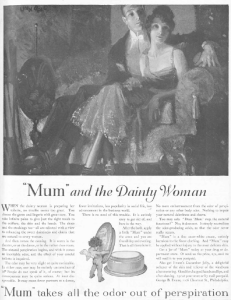 Mum deodorant ad, Ladies' Home Journal, January 1921.