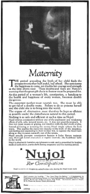 Nujol ad, Good Housekeeping, January 1921.