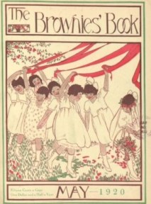 The Brownies' Book cover, May 1920, girls dancing around maypole.