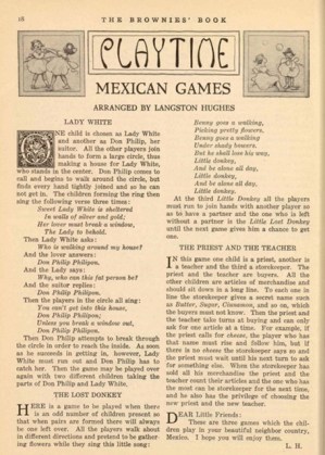 Langston Hughes article, The Brownies' Book, December 1920.