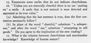 Problems from Elements of Retail Salesmanship.