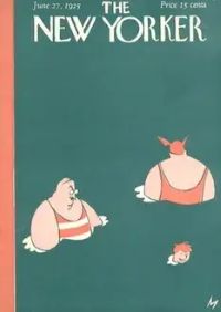 New Yorker cover, June 27, 1925, Julian de Miskey, family swimming